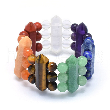 Yoga Chakra Jewelry BJEW-P243-C-1