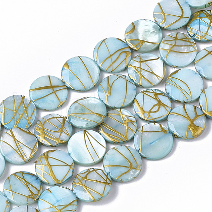 Drawbench Freshwater Shell Beads Strands SHEL-T014-012C-1