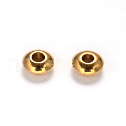 Flat Round Ion Plating(IP) 304 Stainless Steel Spacer Beads X-STAS-M237-02-1
