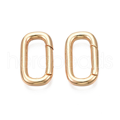 Brass Spring Gate Rings KK-N216-357LG-1