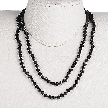 Twist Glass Beaded Necklaces NJEW-PH00661-1