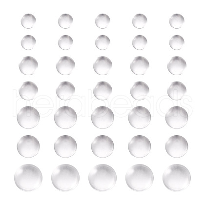 80Pcs 4 Size Transparent Glass Cabochons X1-GGLA-ZZ0001-03-1