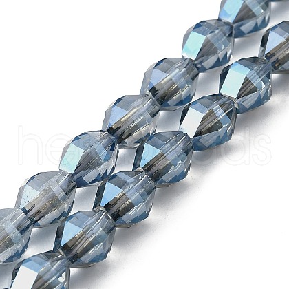 Electroplate Glass Beads Strands EGLA-L045-H-FR01-1