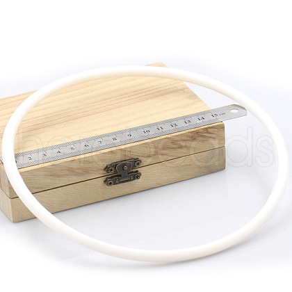 Plastic Macrame Wreath Floral Ring Hoop PW-WG40709-09-1