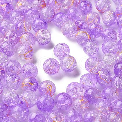 Transparent Crackle Acrylic Beads DACR-D300-01G-10mm-1