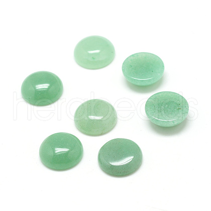 Natural Green Aventurine Cabochons X-G-T020-8mm-02-1