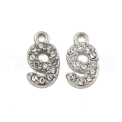304 Stainless Steel Pendants STAS-L080-002P-09-1