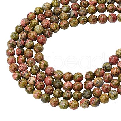 ARRICRAFT Natural Unakite Beads Strands G-AR0001-39-1
