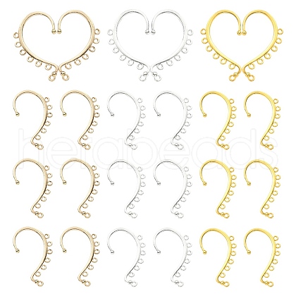 18Pcs 3 Colors Alloy Ear Cuff Findings FIND-YW0004-24-1