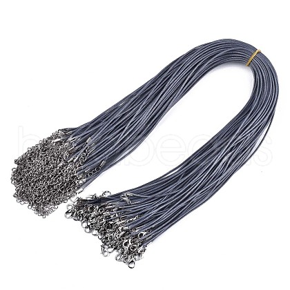 Waxed Cotton Cord Necklace Making MAK-S034-014-1