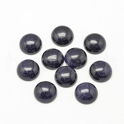 Synthetic Blue Goldstone Cabochons G-R416-6mm-34-1