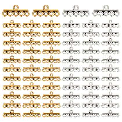 GOMAKERER 80Pcs 2 Colors Tibetan Style Alloy Chandelier Component Links FIND-GO0003-11B-1