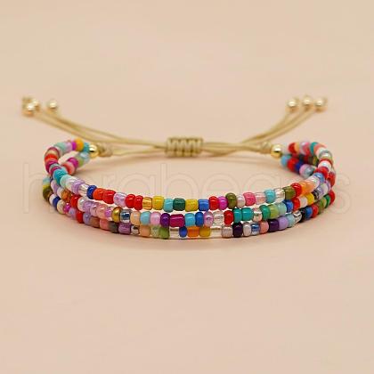 Bohemian Style Colorful Beaded Friendship Bracelet Handmade for Women WE2022-1