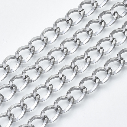 Tarnish Resistant 304 Stainless Steel Curb Chains CHS-S001-11A-P-1