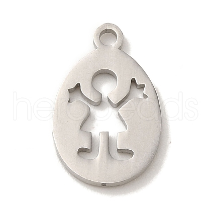 Non-Tarnish 201 Stainless Steel Pendants STAS-E217-16P-1