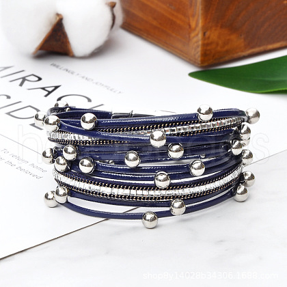 PU Leather Multi-layered Bracelets WG13214-03-1