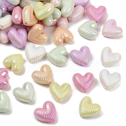 UV Plating Opaque Acrylic Beads MACR-L007-03B-1
