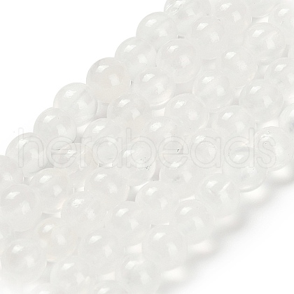Natural White Jade Beads Strands G-B128-A02-01-1