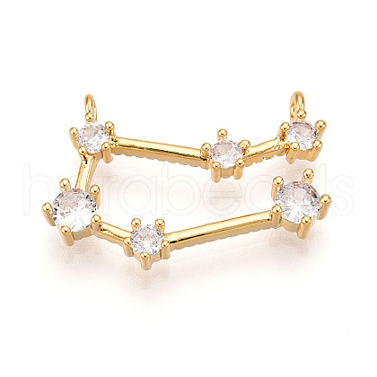 Brass Micro Pave Cubic Zirconia Pendants KK-N261-120A-G-1