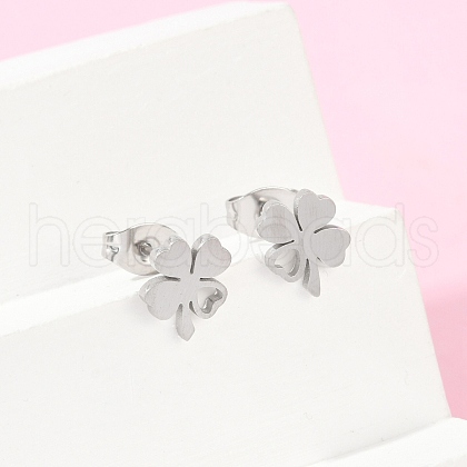 304 Stainless Steel Stud Earrings EJEW-Z089-07P-1