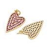 Brass Micro Pave Cubic Zirconia Pendants KK-S526-44G-2