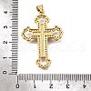 Brass Micro Pave Cubic Zirconia Shell Pendants KK-D328-26G-A-3