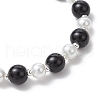 Glass Pearl Beads Necklace & Bracelet & Dangle Earring Sets for Women SJEW-JS01322-8