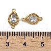 Ion Plating(IP) 304 Stainless Steel Cubic Zirconia Teardrop Links Connector Charms STAS-K256-23G-07-3