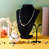 Yilisi 100Pcs 8 Colors Glass Pearl Round Bead Connector Charms FIND-YS0001-21-8
