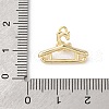 Brass Pave Clear Cubic Zirconia Pendants KK-V016-06G-3