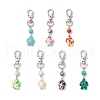 Dyed Synthetic Turquoise Pendant Decorations HJEW-JM03372-01-2