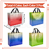 Gorgecraft 12Pcs 4 Colors Non-Woven Reusable Folding Gift Bags with Handle ABAG-GF0001-29A-2