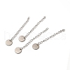 Tarnish Resistant 304 Stainless Steel Curb Chain Extenders STAS-P320-02P-3