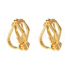 Brass Clip-on Earring Findings for Non-Pierced Ears X-EC110-G-1