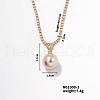 Mother's Day Jewellery Elegant Pearl Pendant with Shiny Diamond Chain Necklace Jewelry for Women TF6886-3-1