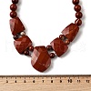 Natural Red Jasper Faceted Bib Graduated Beaded Necklaces for Women NJEW-B128-01O-5