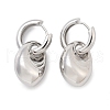Nuggets Brass Hoop Earrings for Women EJEW-U057-06B-02P-4