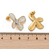 304 Stainless Steel Butterfly Stud Earrings EJEW-S268-01G-B-6