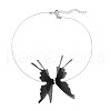 Butterfly Gauze Crystal Rhinestone Choker Necklaces FS-WG41A31-02-3