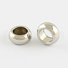 Tarnish Resistant Stainless Steel Large Hole Rondelle Beads STAS-Q175-02-1