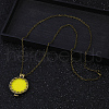 Hollow Flower Alloy Diffuser Locket Pendant Necklaces with Colorful Aromatherapy Discs Inside OD2733-3