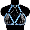 Imitation Leather & Alloy Curb Chain Harness Chest Body Chains FS-WG84763-09-1