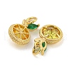 Brass Micro Pave Gold Cubic Zirconia Charms KK-G490-22G-2