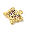 Brass Micro Pave Colorful Cubic Zirconia Pendants KK-Z042-07G-2