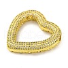 Rack Plating Brass Micro Pave Cubic Zirconia Pendants KK-M021-04G-2