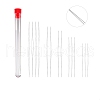 Stainless Steel Collapsible Big Eye Beading Needles SENE-PW0013-02O-1