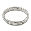 304 Stainless Steel Flat Snake Chain Bracelet BJEW-B076-01P-2