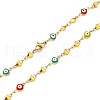 Unisex 304 Stainless Steel Rosary Bead Necklaces NJEW-L457-001B-G-4
