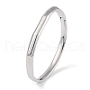 Non-Tarnish 304 Stainless Steel Faceted Ring Hinged Bangles for Women BJEW-C071-16P-1