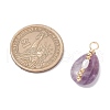 5Pcs Copper Wire Wrapped Natural Amethyst PALLOY-JF03645-2